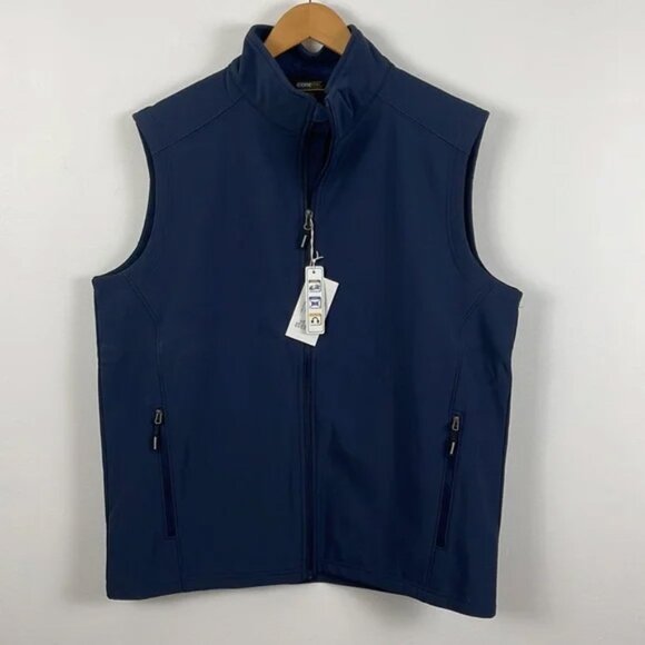 ✨3/$25✨  NWT Core 365 Navy Cruise Fleece Layer Soft Shell Vest - L - Picture 1 of 4